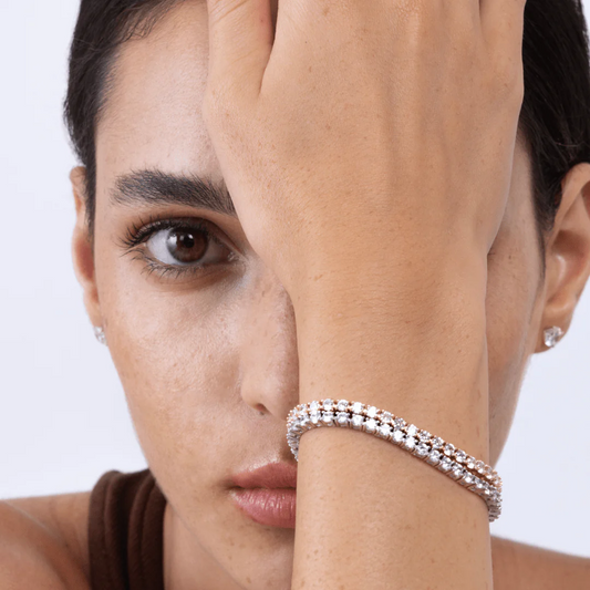 14K Gold Plated Diamond Tennis Bracelet