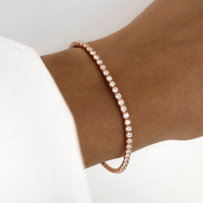14K Gold Plated Diamond Tennis Bracelet